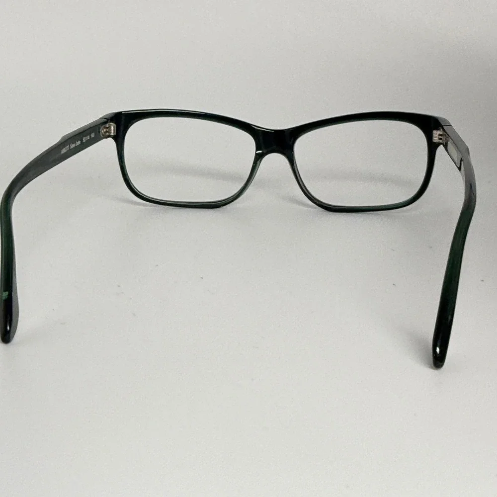 Claire Goldsmith Abbott Silver Jade Eyeglasses‎ Frames 52-14-140 Green Rectangle